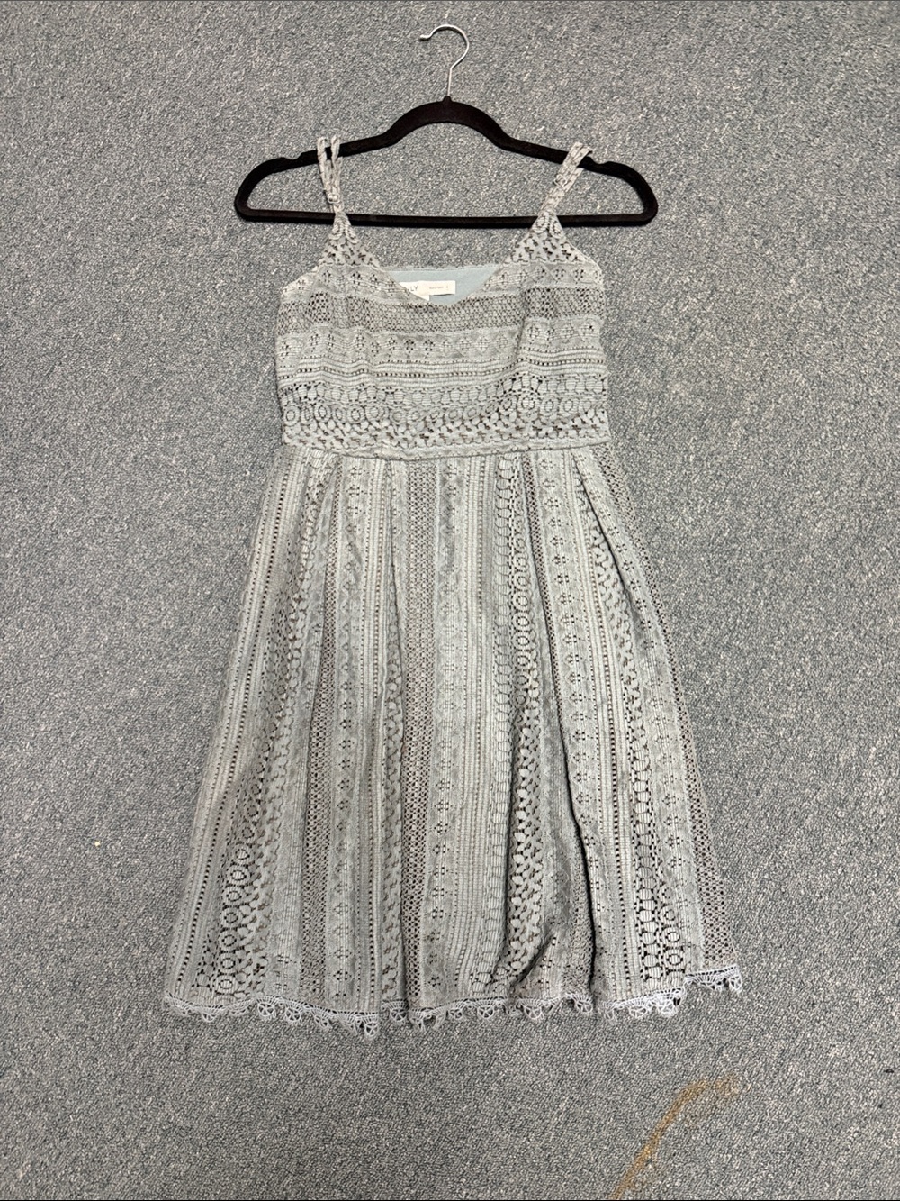 ONLY Light Blue Crochet Knit Top